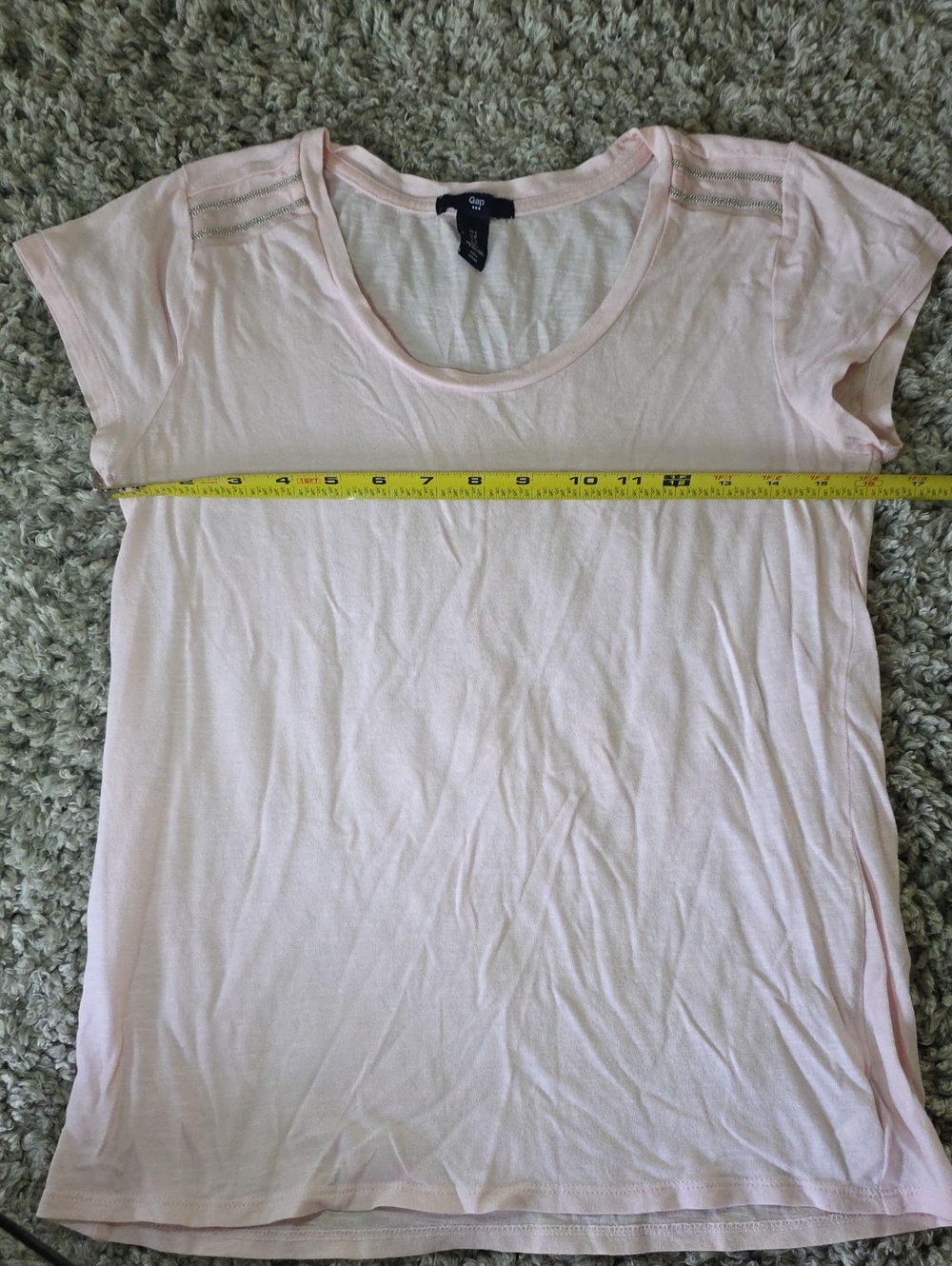 GAP Pale Pink Short Sleeve Scoop Neck Tee